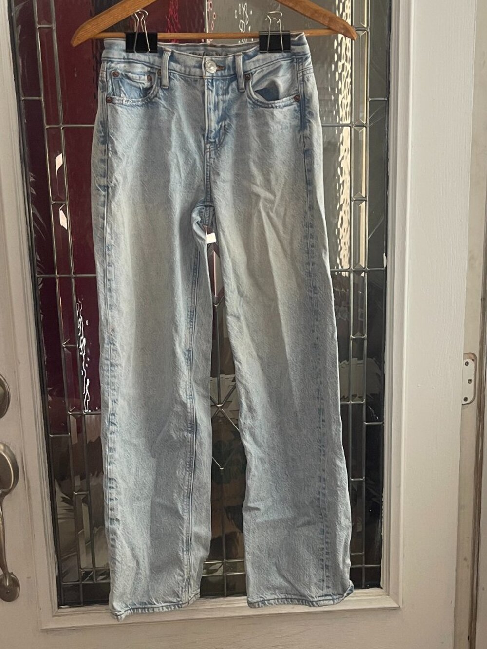 VTG American Eagle Outfitters Womens Regular Jeans Acid Wash 80s Denim Size 0